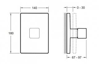 Переключатель потоков Jacob Delafon Square E75413-CP на три потребителя хром